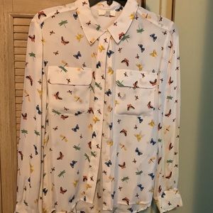 Blouse with butterflies